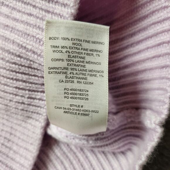 Aritzia Wilfred Free Harper Sweater Merino Wool Turtleneck Mauve Pink Sz XS - Picture 8 of 10